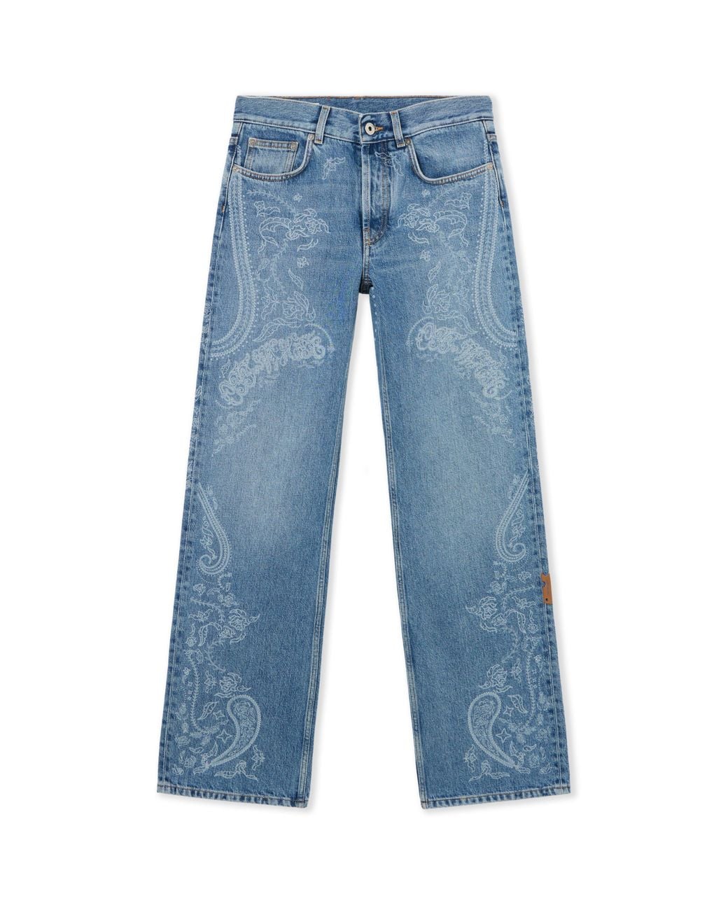 Off-White c/o Virgil Abloh Blue Paisley Susy Denim Pants