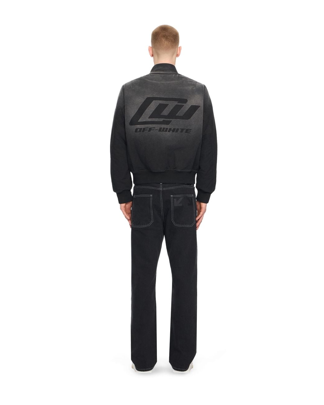 Off-White c/o Virgil Abloh Black Owr Gradient Bomber Jacket for men