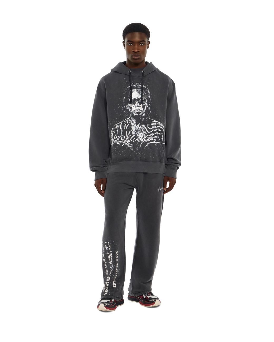 Off-White c/o Virgil Abloh Black Miles Davis Stadium Regular Hoodie for men
