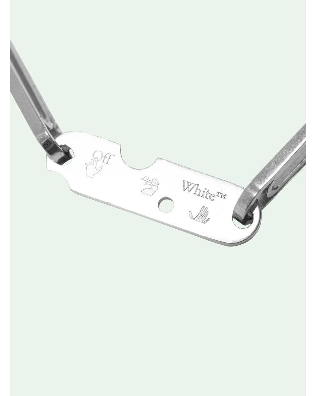 Off-White c/o Virgil Abloh Silver Multi Paperclip Bracelet in Metallic