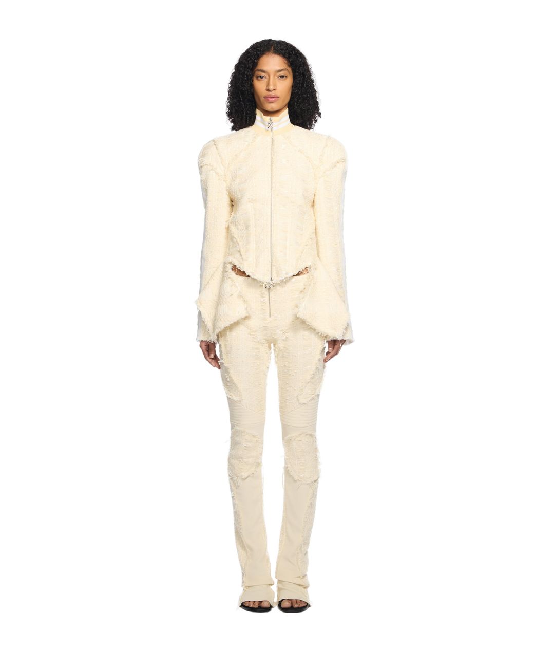 Off-White c/o Virgil Abloh Natural Tweed Slim Pants