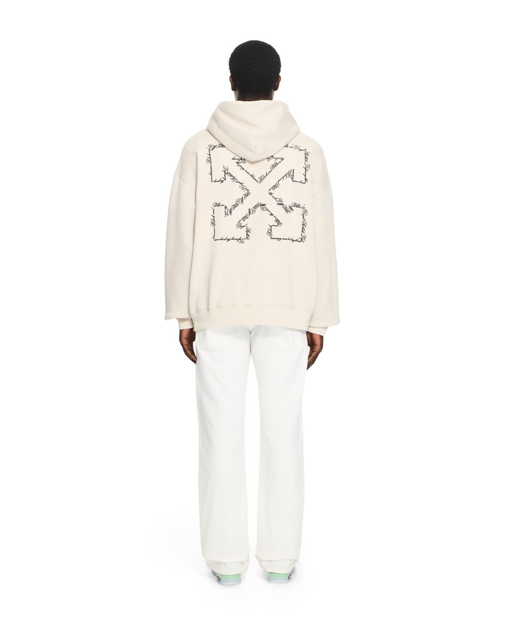 Off-White c/o Virgil Abloh White Script Arrow Diagonal Skate Hoodie for men