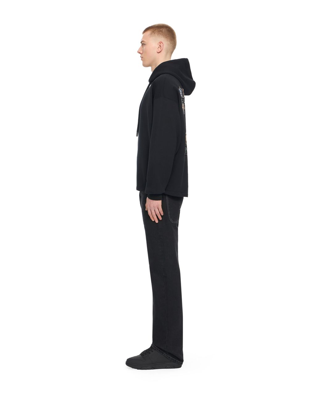 Off-White c/o Virgil Abloh Black Jewel Arrow Loose Hoodie for men