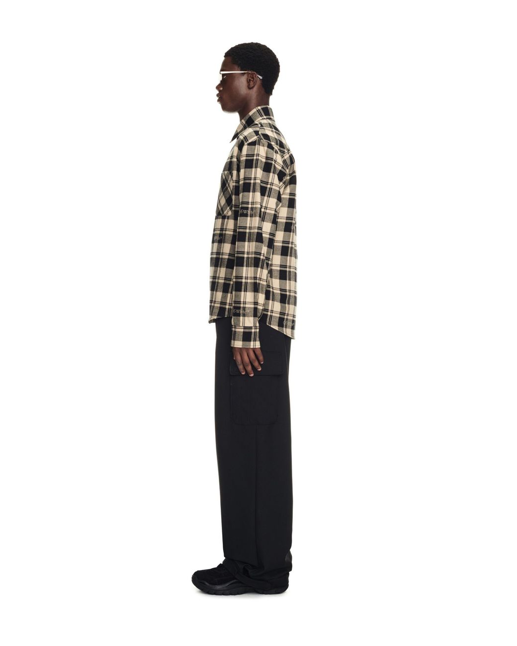 Off-White c/o Virgil Abloh Green Check Flann Shirt for men