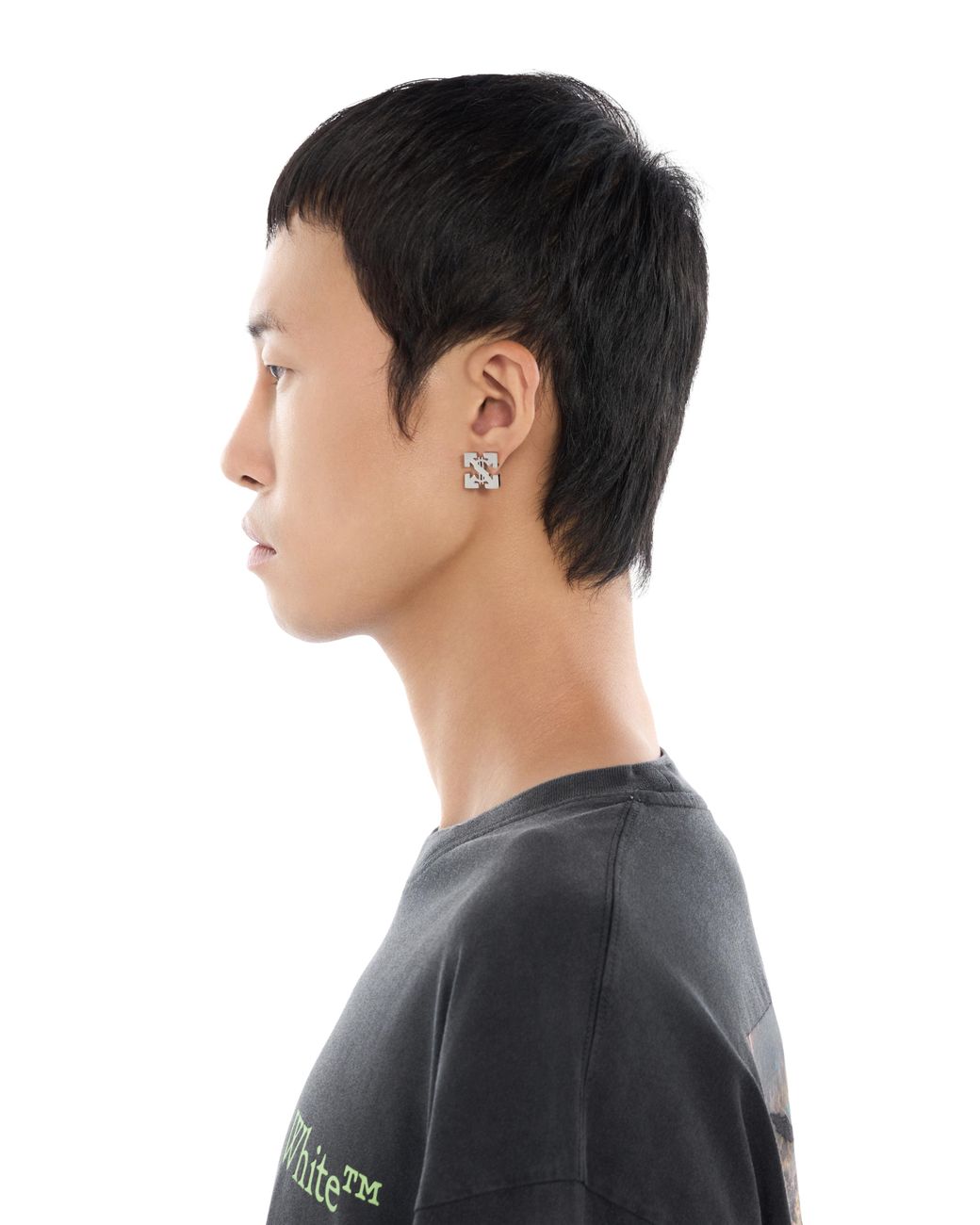 Off-White c/o Virgil Abloh Black Bling Dollar Mono Earring for men