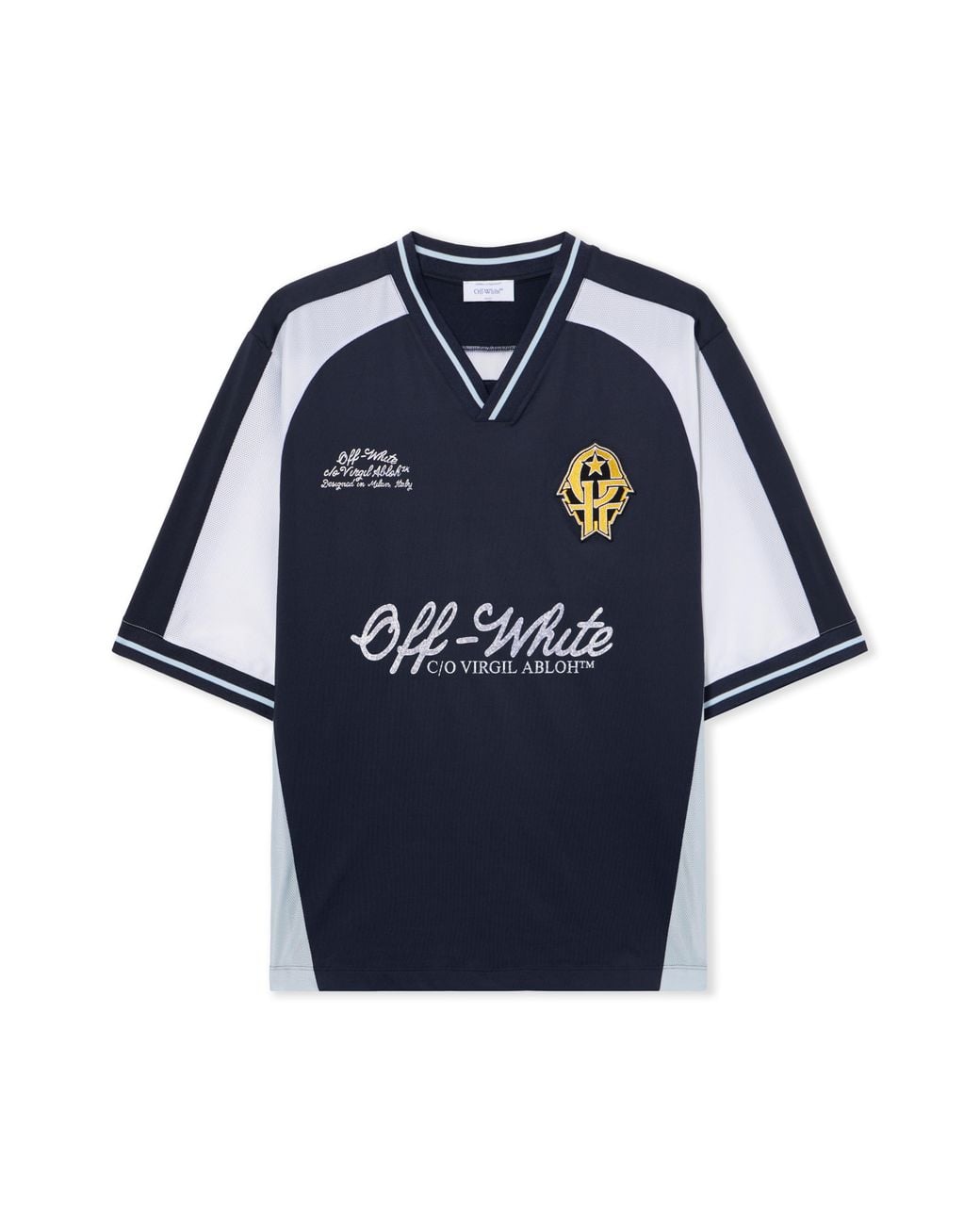 Off-White c/o Virgil Abloh Blue Royal Team Soccer T-Shirt for men