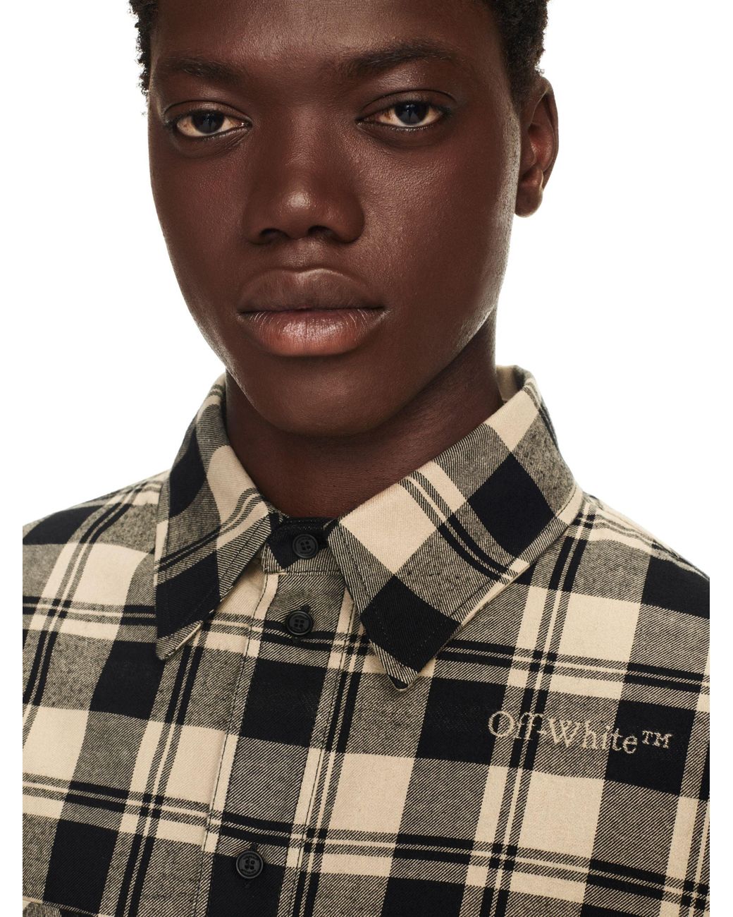 Off-White c/o Virgil Abloh Green Check Flann Shirt for men