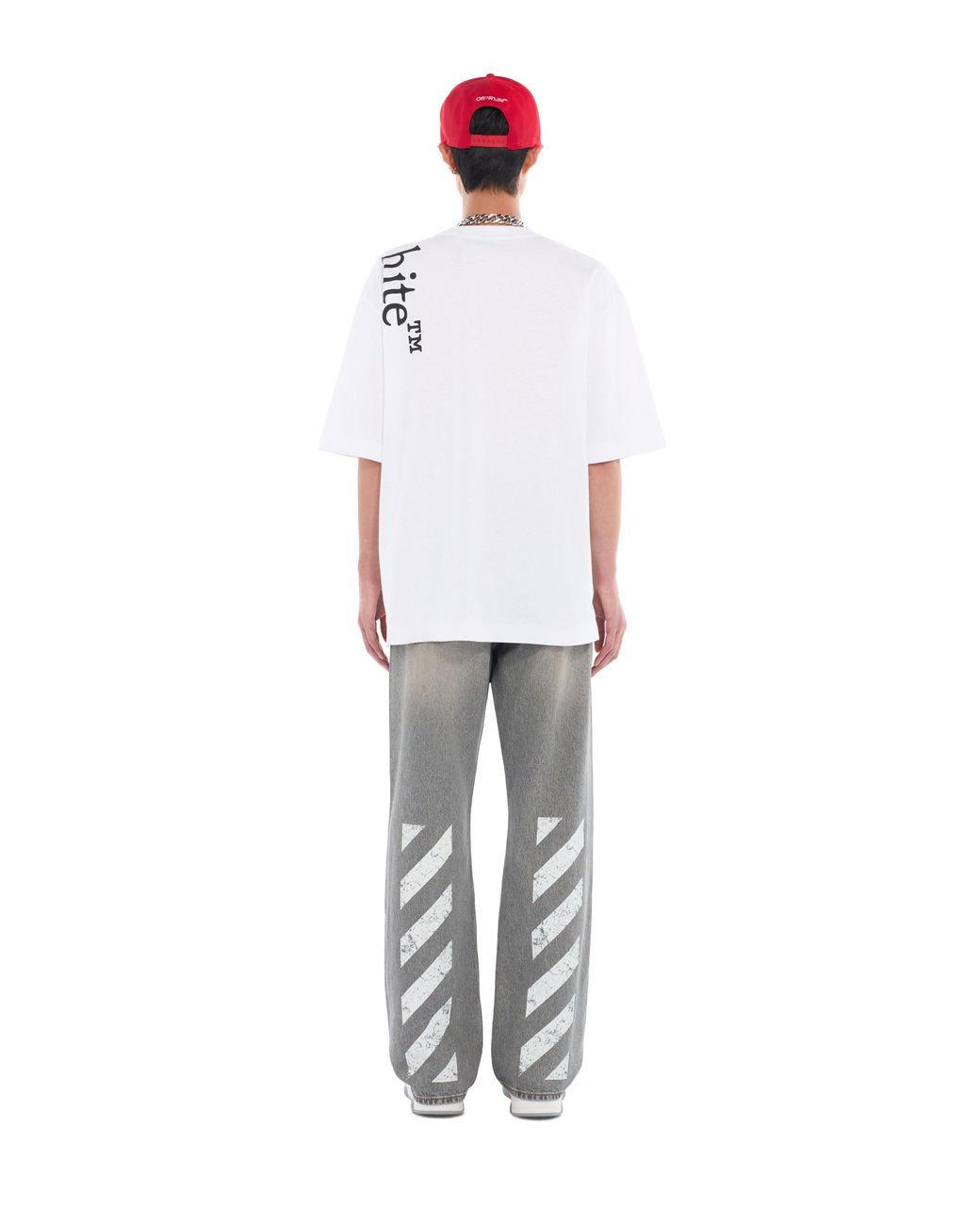 Off-White c/o Virgil Abloh White Vertical Bookish Skate T-Shirt for men