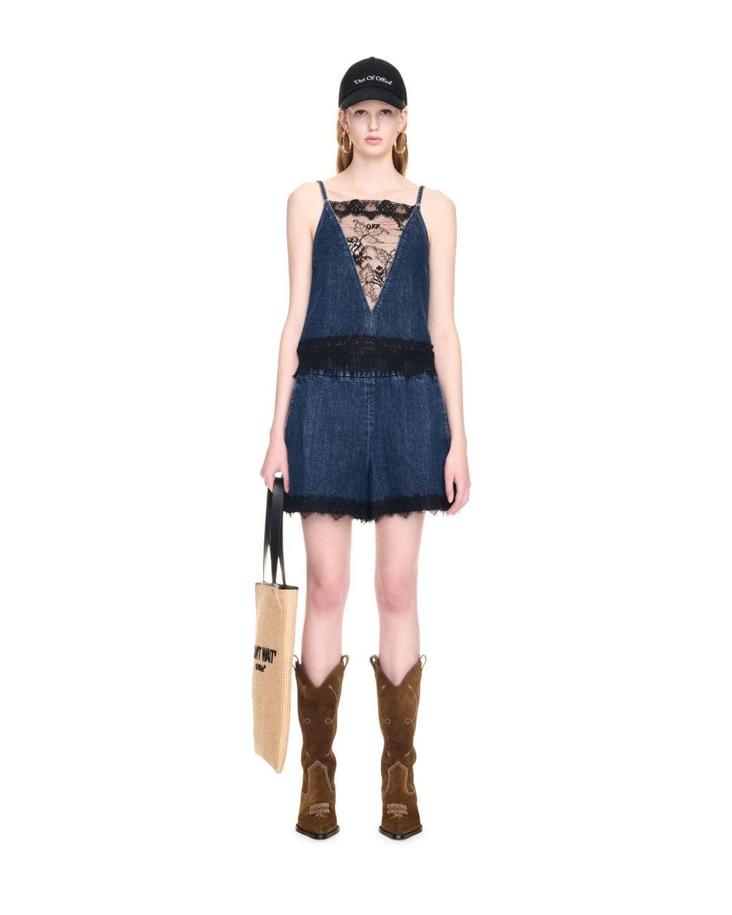 Off-White c/o Virgil Abloh Blue Lace 20S Denim Short