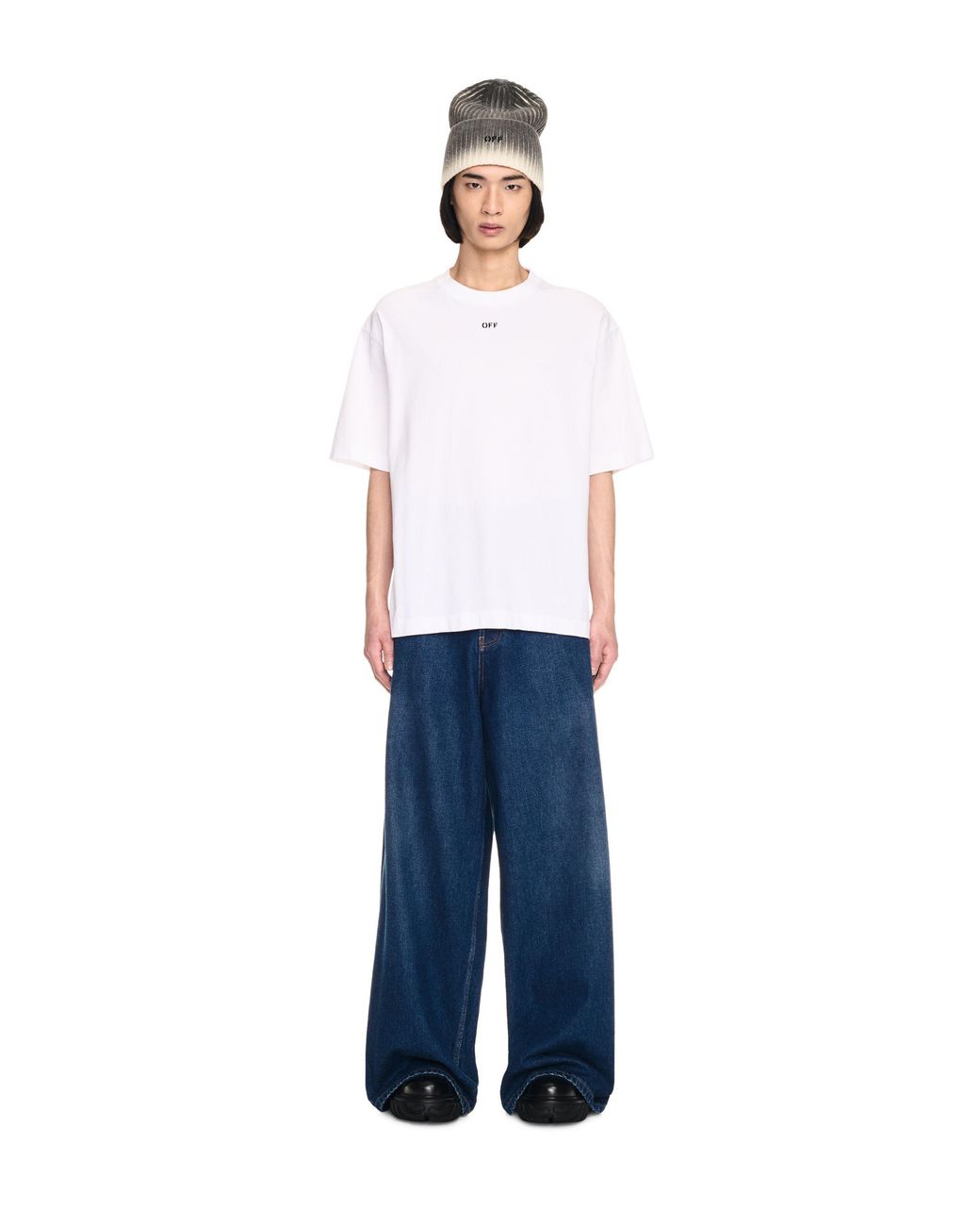 Off-White c/o Virgil Abloh Blue Script Wide Jeans for men