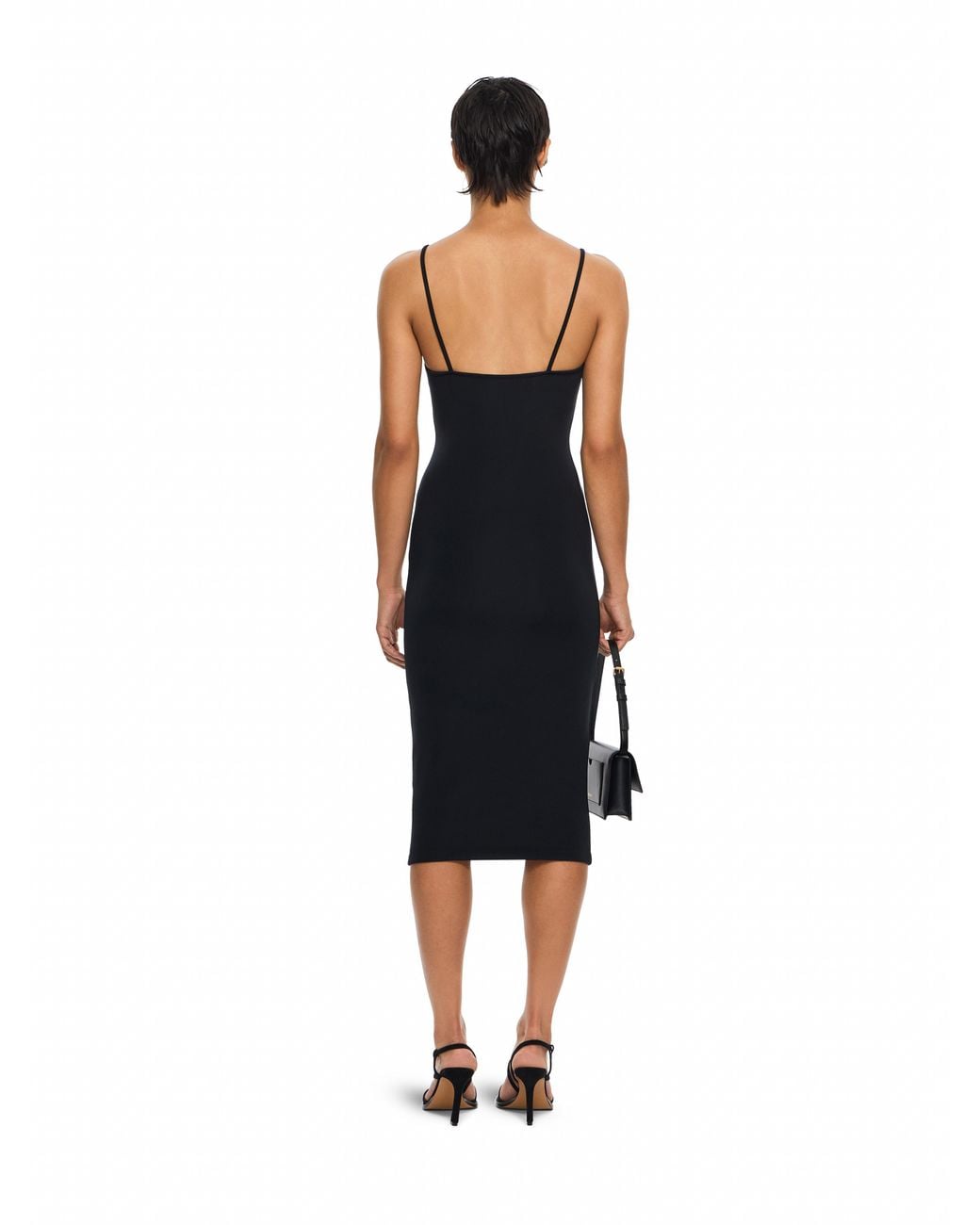 Off-White c/o Virgil Abloh Black Off Stamp Sleek Midi Dress