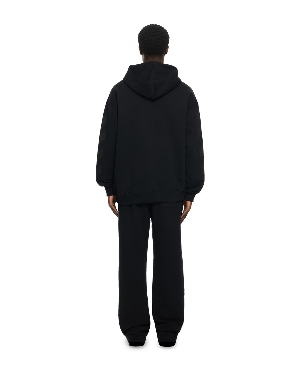 Off-White c/o Virgil Abloh Black Diagonal Skate Hoodie for men