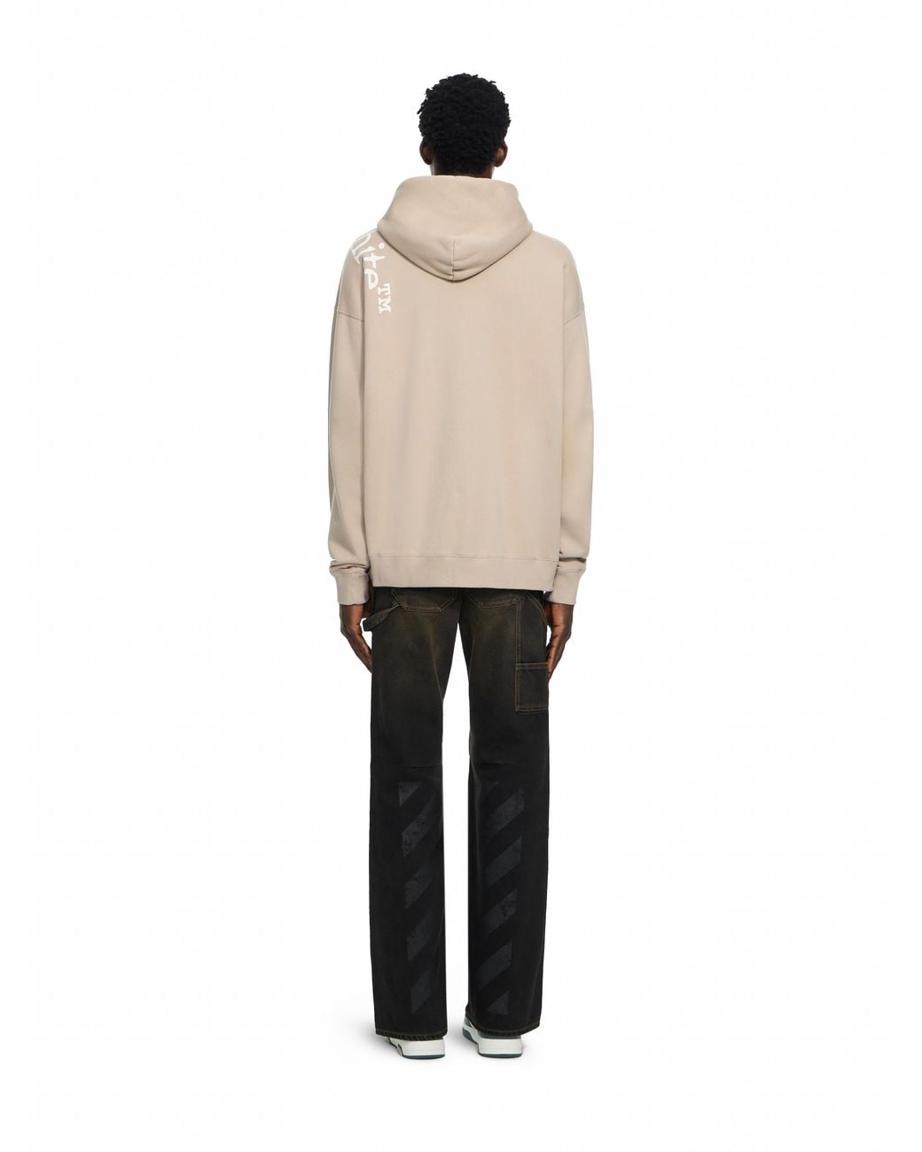 Off-White c/o Virgil Abloh Natural Vertical Bookish Skate Hoodie for men