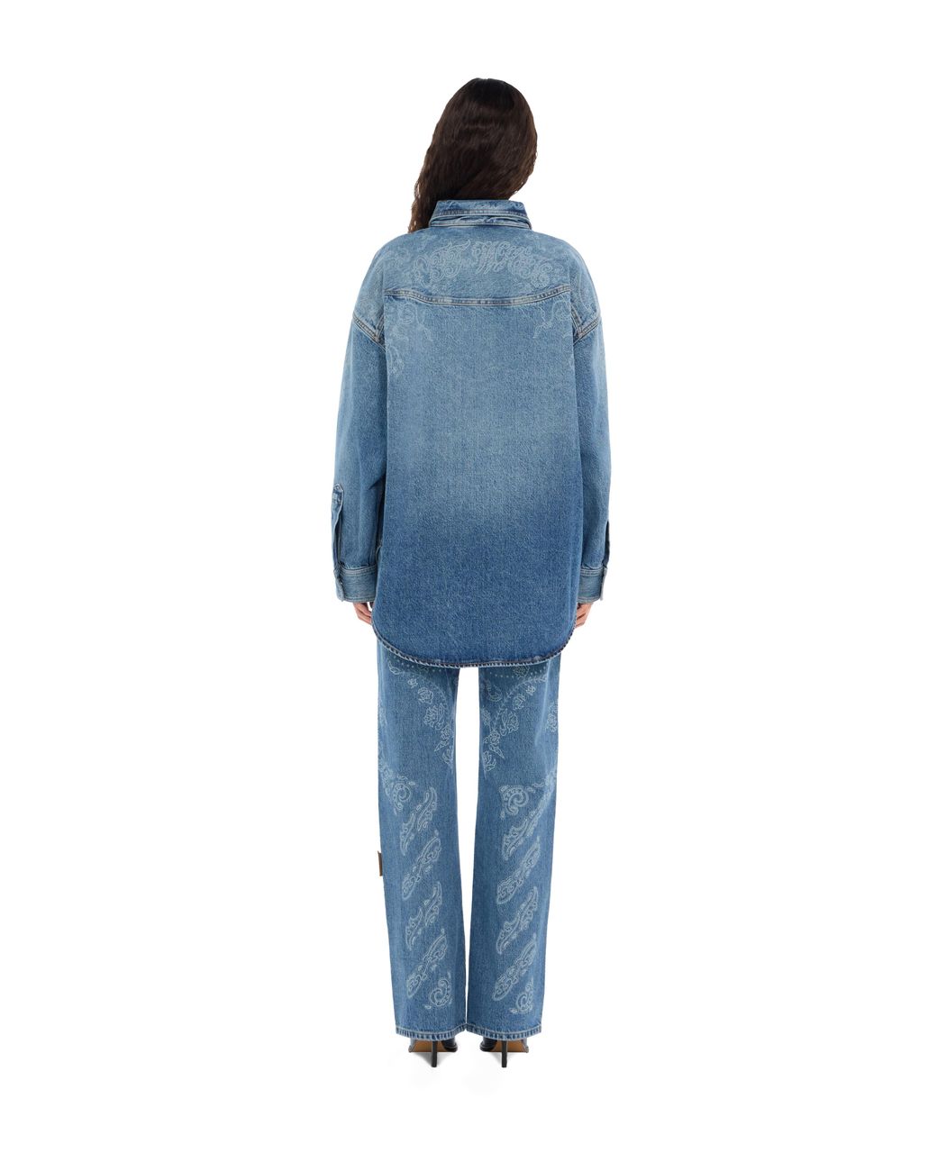 Off-White c/o Virgil Abloh Blue Paisley Susy Denim Pants