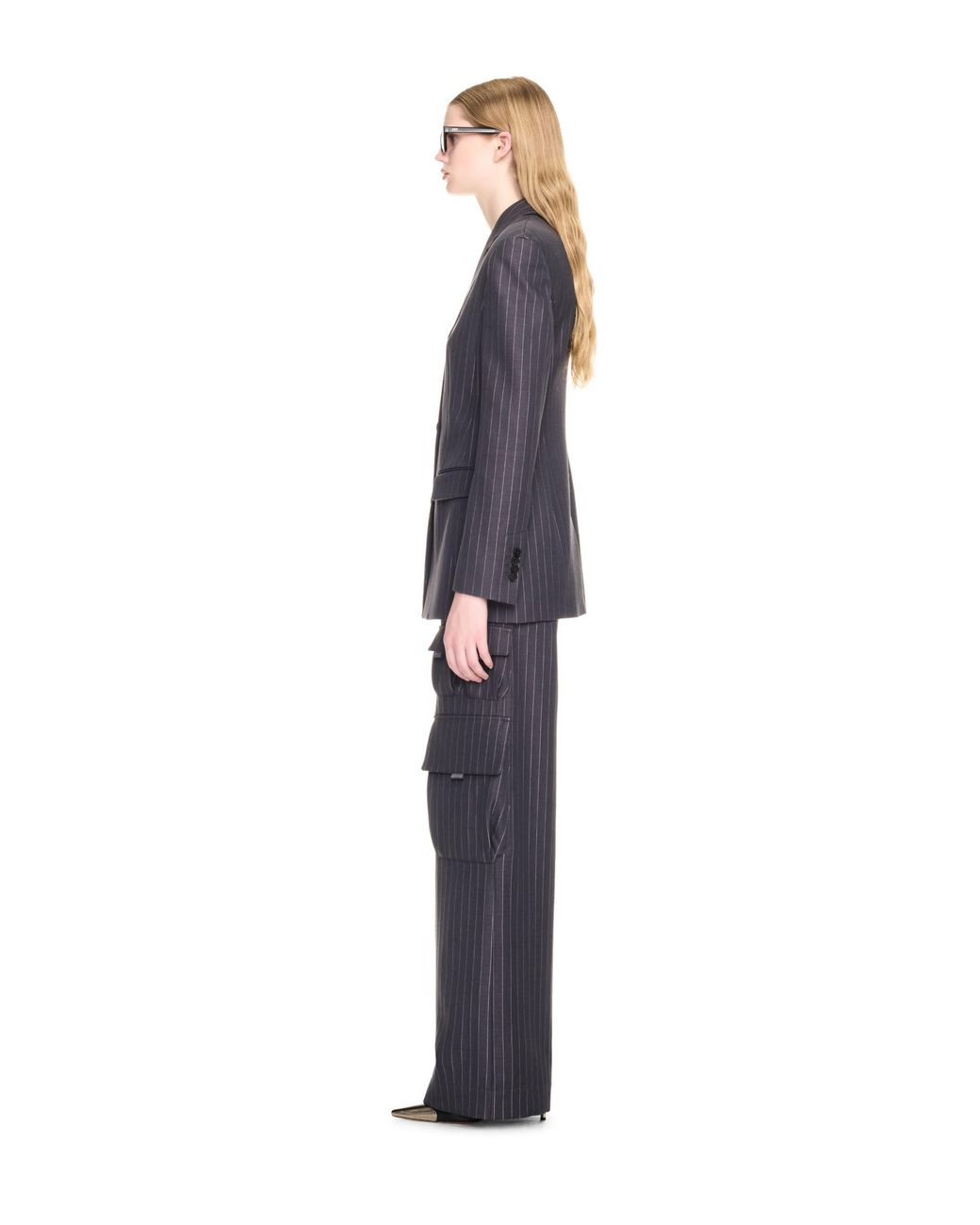 Off-White c/o Virgil Abloh Gray Pinstripe Toybox Cargo Pant
