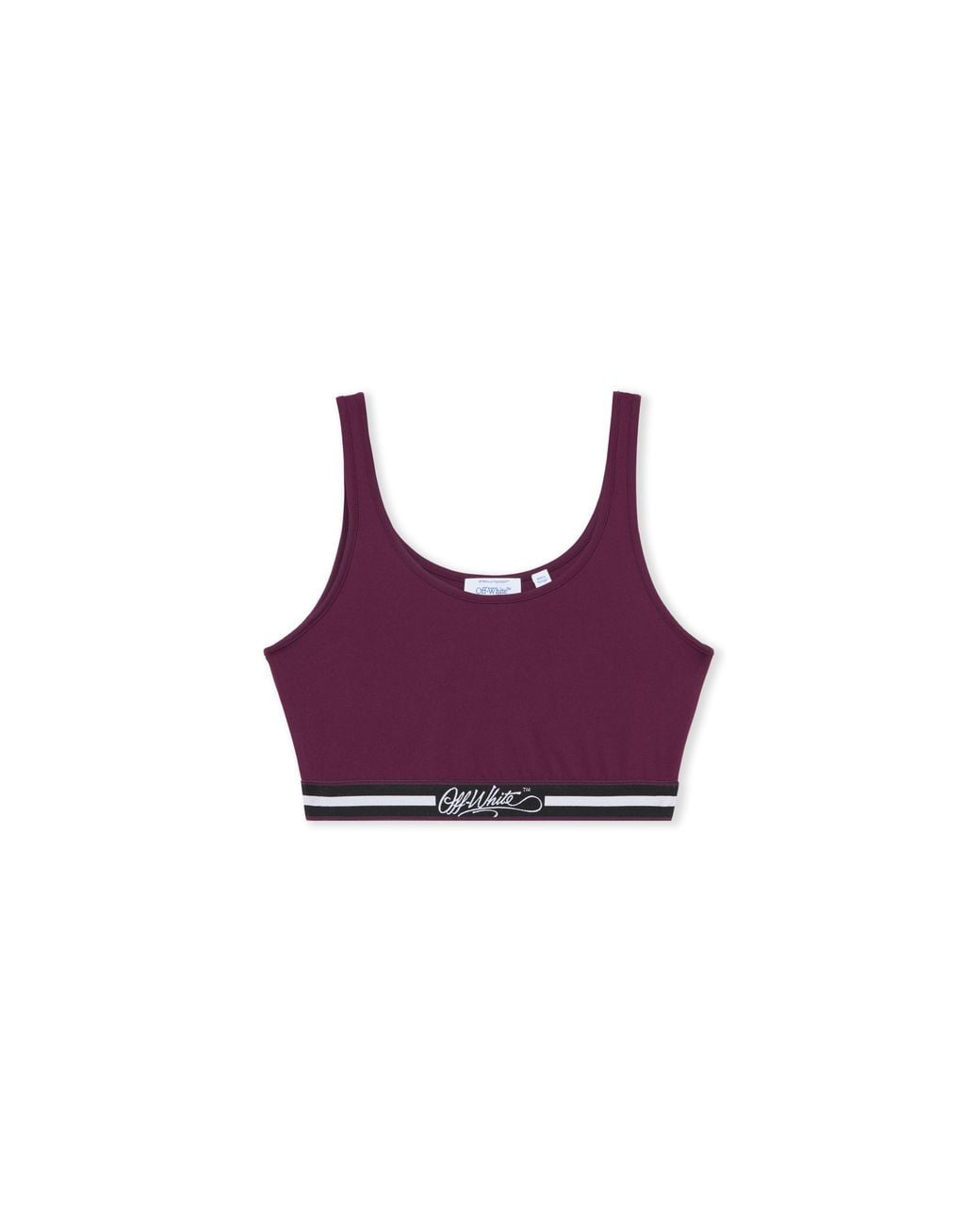 Off-White c/o Virgil Abloh Purple College Band Crop Top
