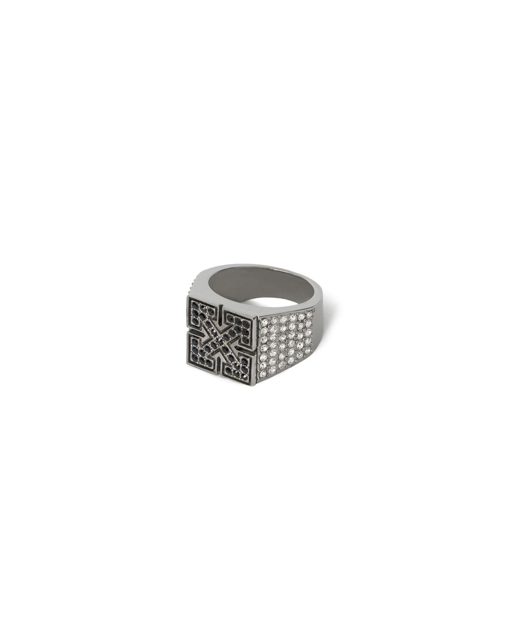 Off-White c/o Virgil Abloh White Bling Strass Arrow Ring for men