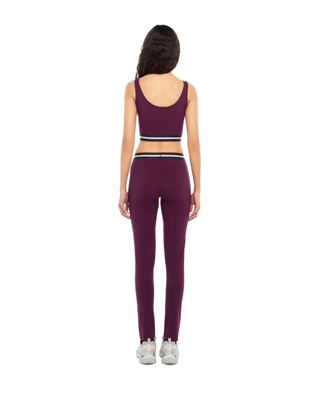 Off-White c/o Virgil Abloh Purple College Band Crop Top