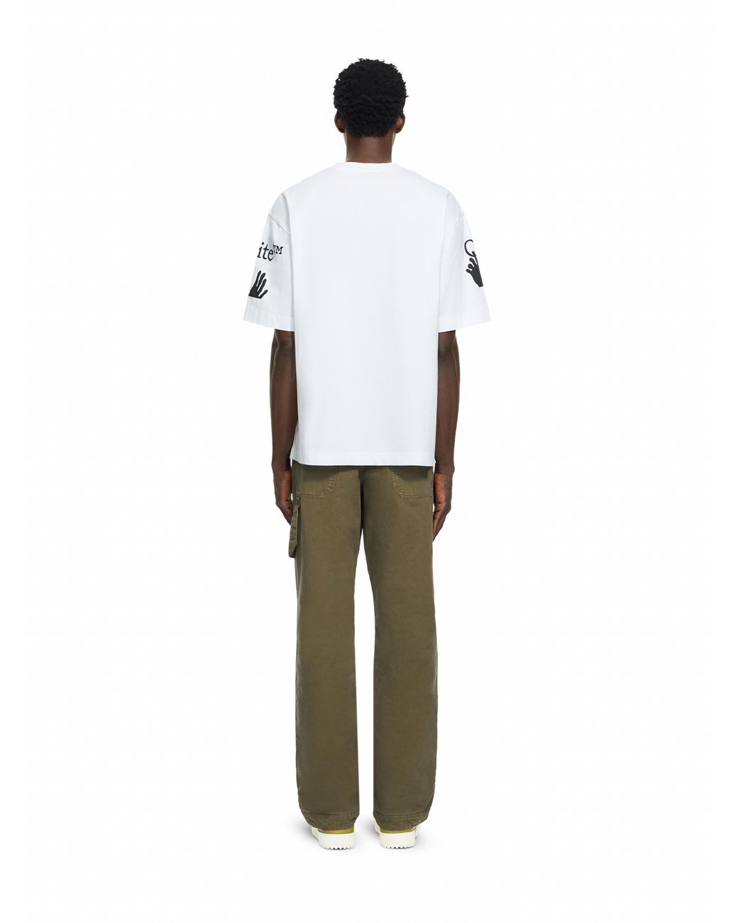 Off-White c/o Virgil Abloh Green Swimming Logo Garment-Dyed Carpenter Pants for men