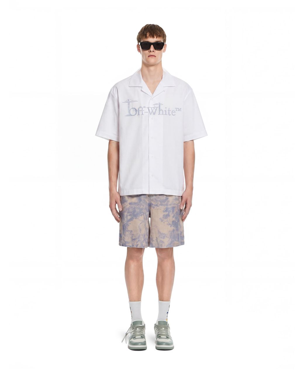 Off-White c/o Virgil Abloh White City Nature Poplin Bowling Shirt for men