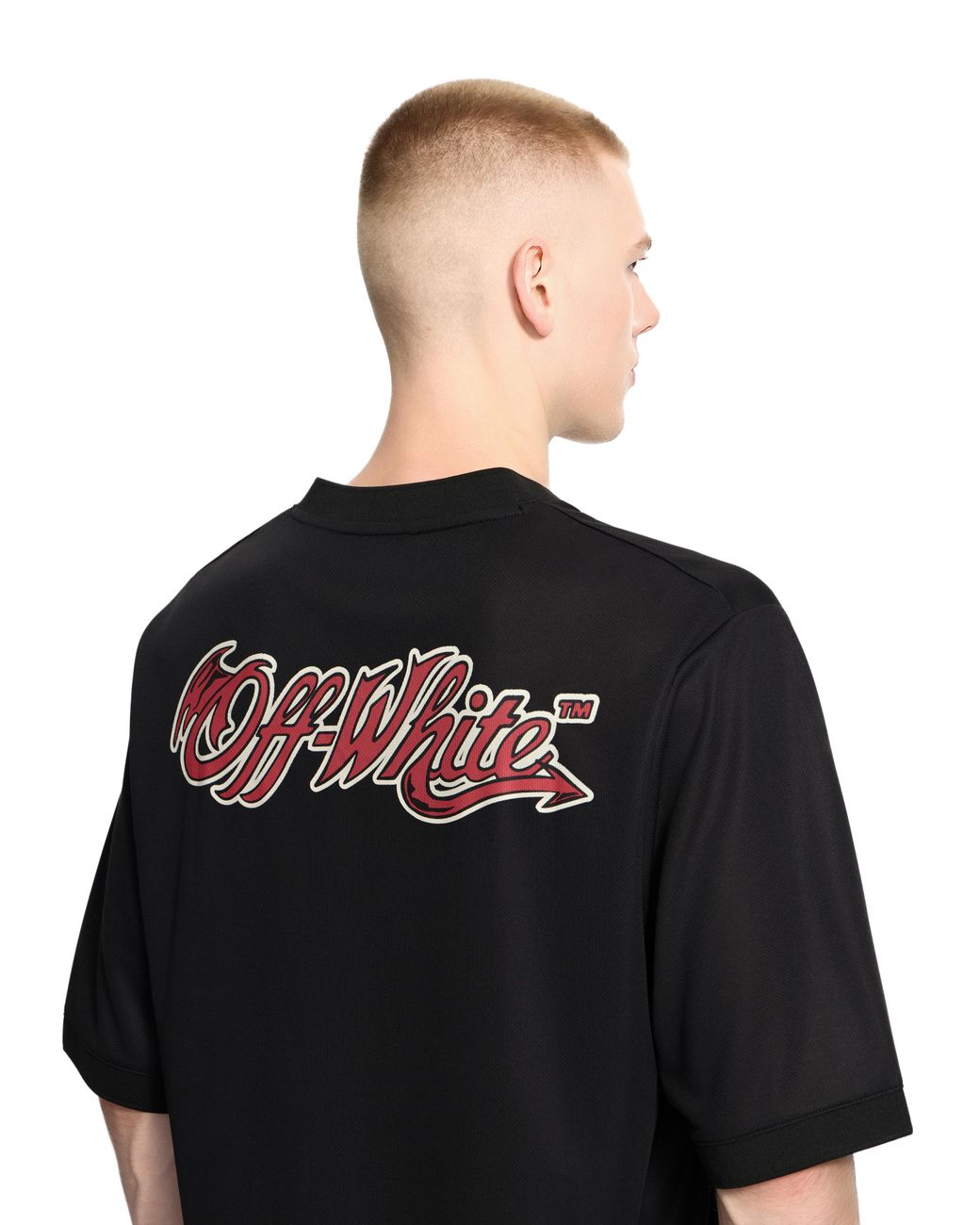 Off-White c/o Virgil Abloh Black Off- C/O Ac Milan Tech T-Shirt for men