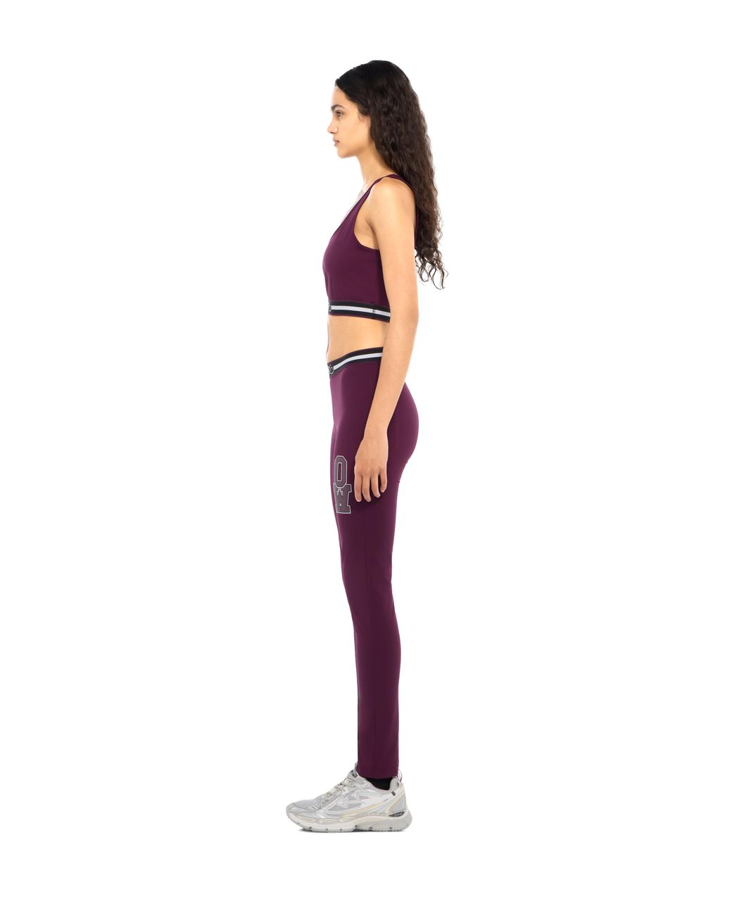 Off-White c/o Virgil Abloh Purple College Band Crop Top
