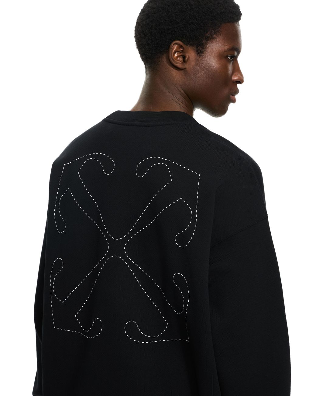 Off-White c/o Virgil Abloh Black Dotted Arrow Diagonal Skate Sweatshirt for men
