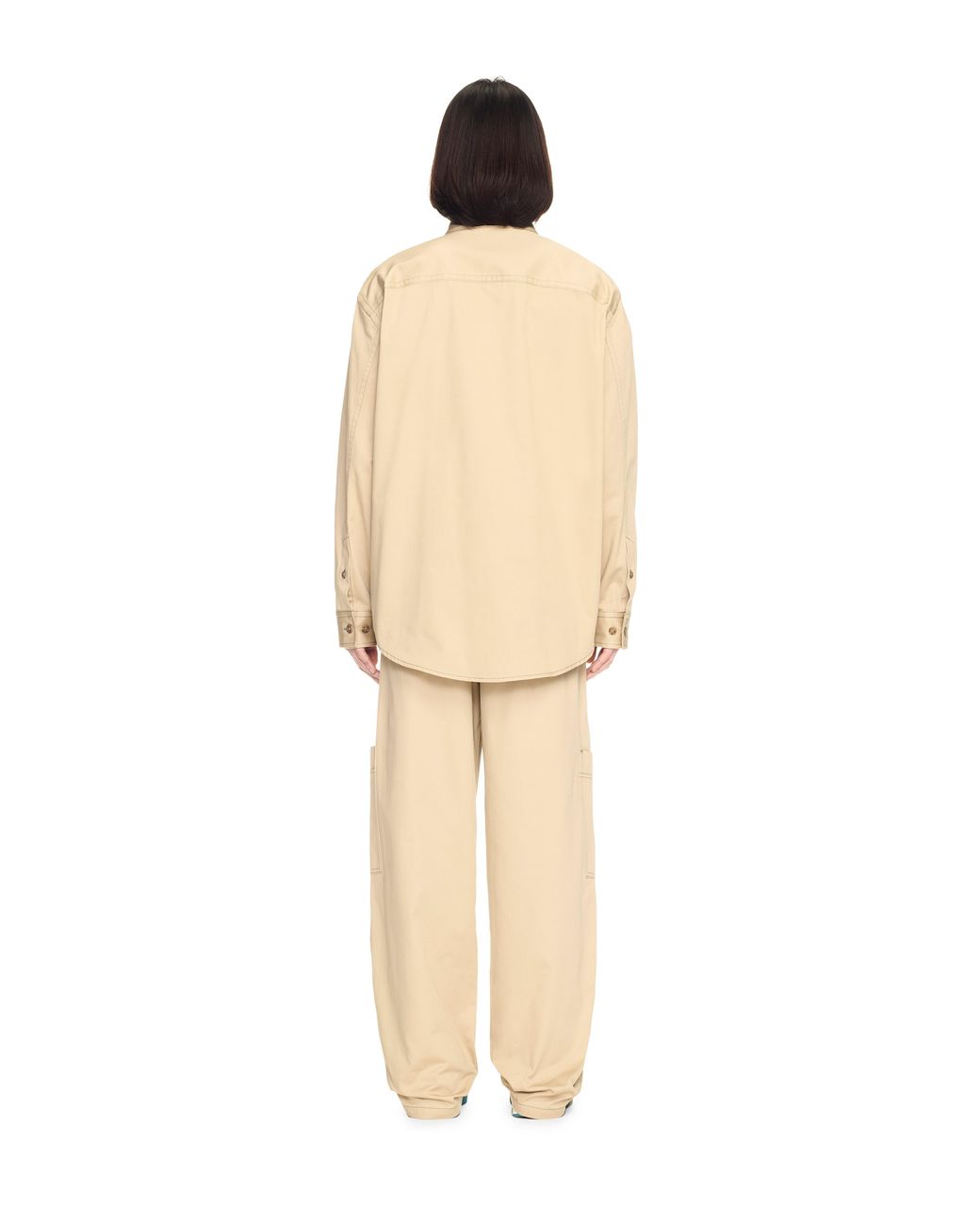 Off-White c/o Virgil Abloh Natural Beige Stitch Military Overshirt for men