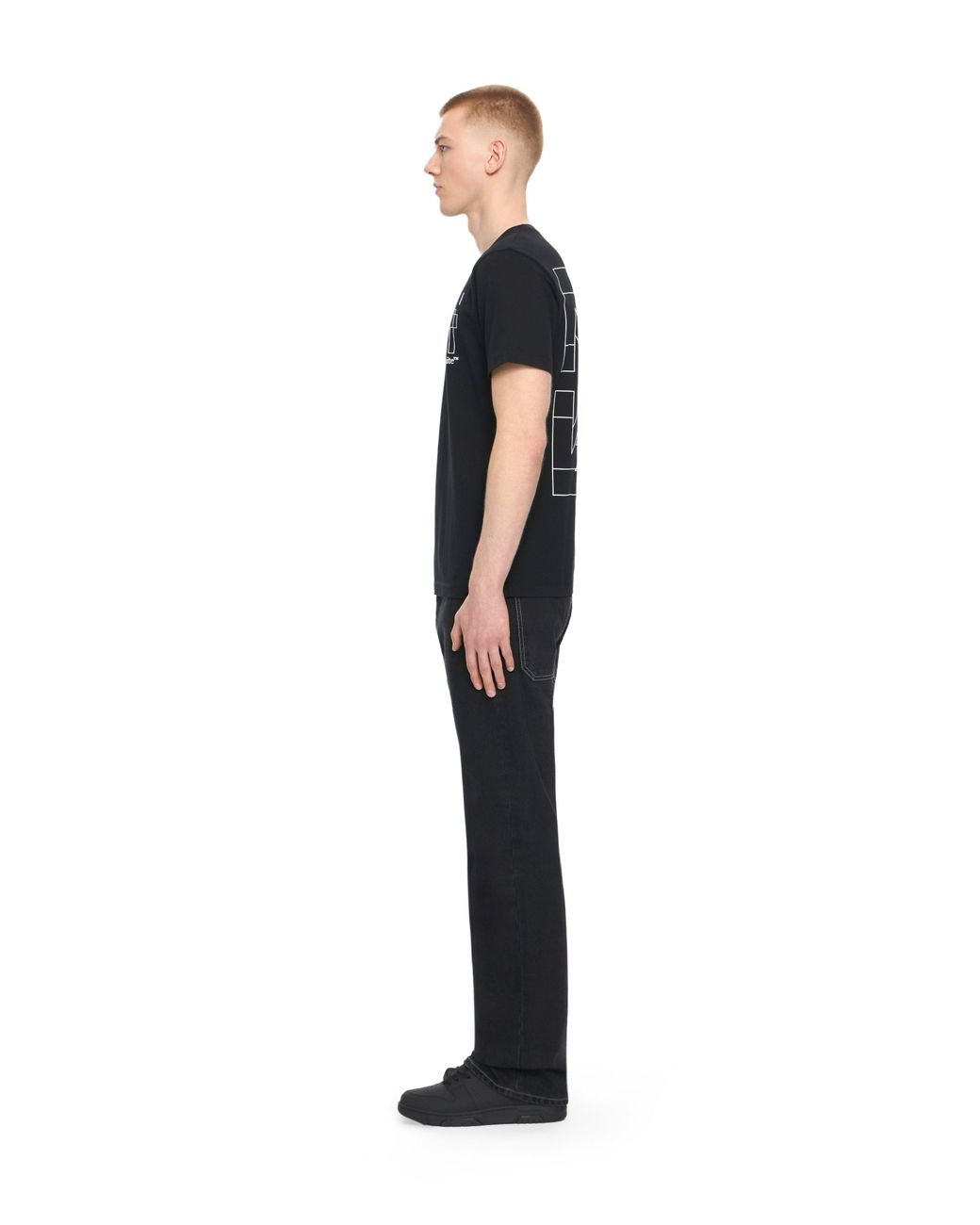 Off-White c/o Virgil Abloh Black Outline Double Arrow Slim T-Shirt for men