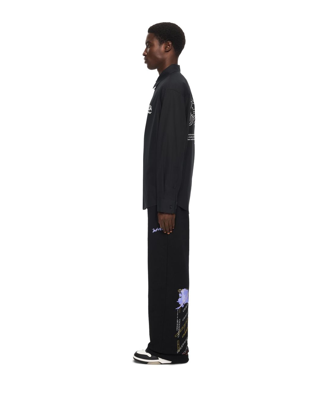 Off-White c/o Virgil Abloh Black Off Line Half Arrow Poplin Overshirt for men