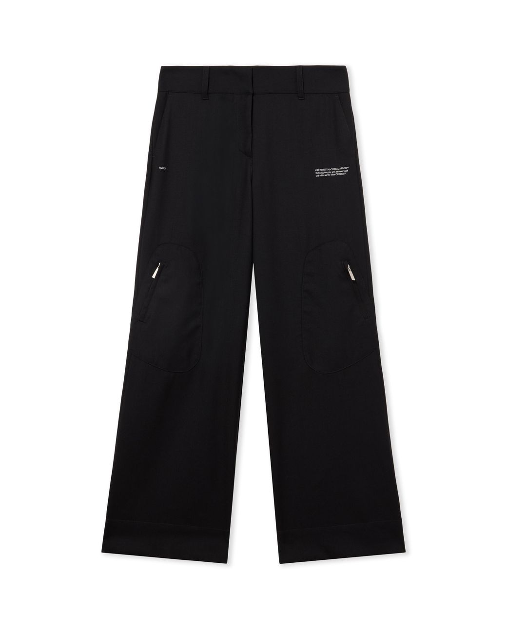 Off-White c/o Virgil Abloh Black Light Wool Corporate Toybox Trousers