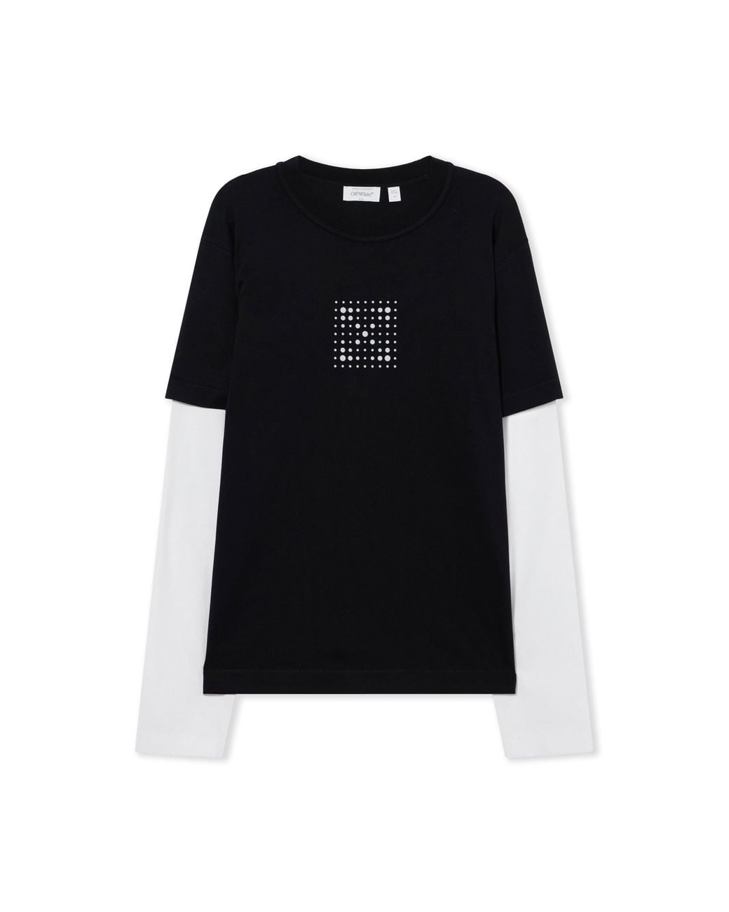 Off-White c/o Virgil Abloh Black Dotted Arrow Double Sleeve Regular Long Sleeve T-Shirt for men