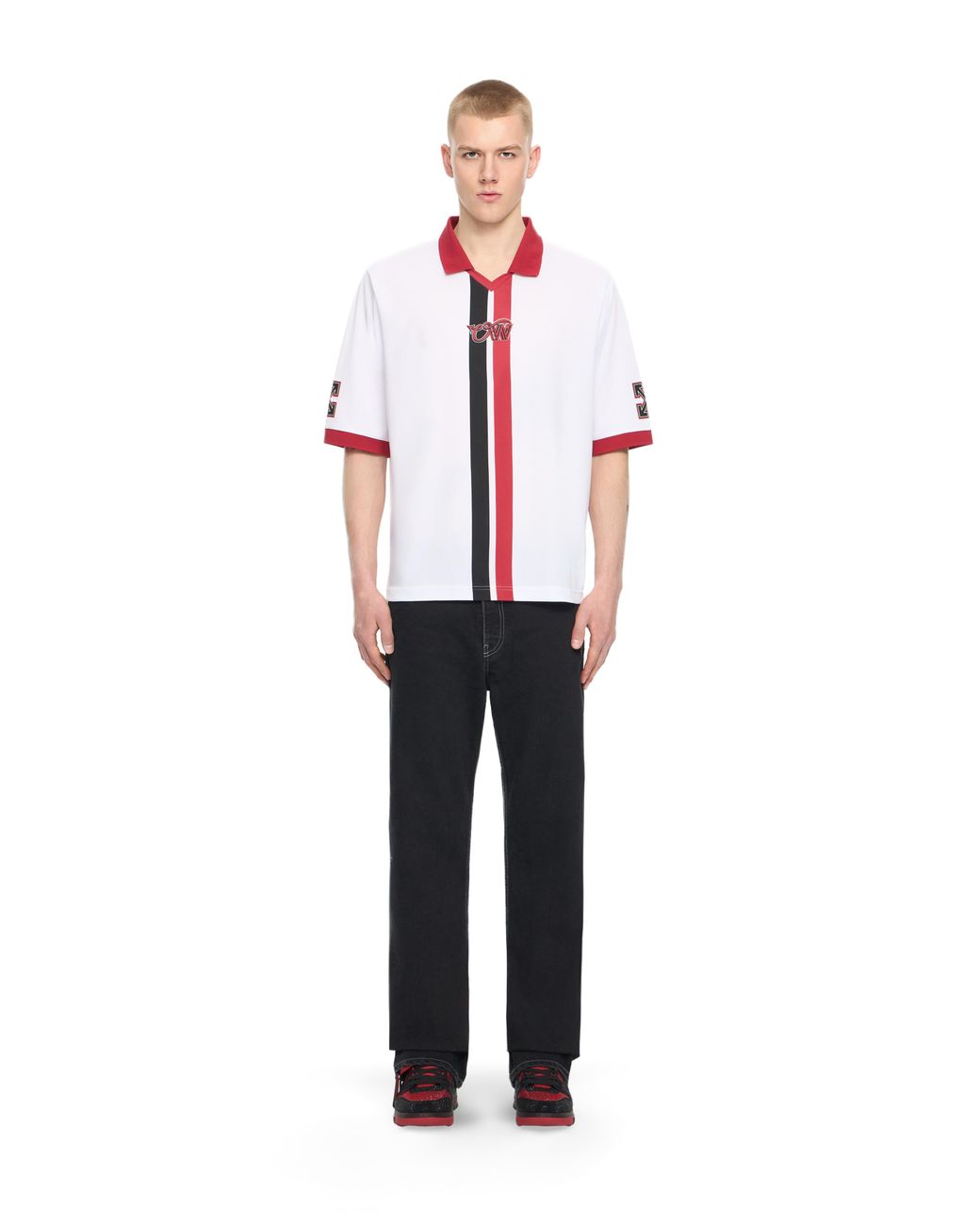 Off-White c/o Virgil Abloh White Off- C/O Ac Milan Arrow Tech T-Shirt for men