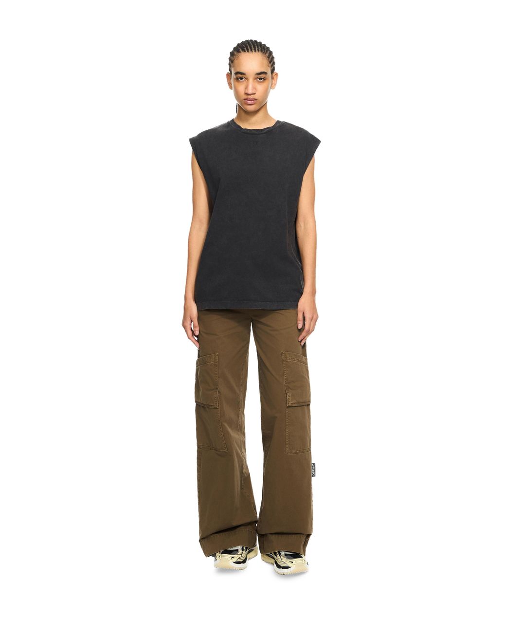 Off-White c/o Virgil Abloh Black Butterfly Patch Open Back Tank Top