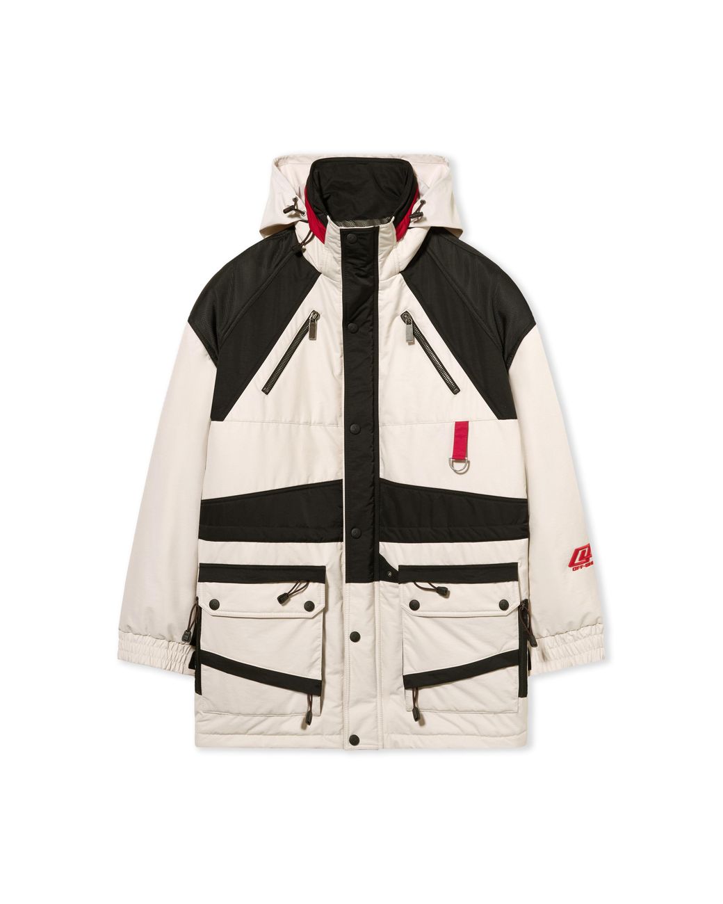 Off-White c/o Virgil Abloh White Sporty Color Block Parka for men