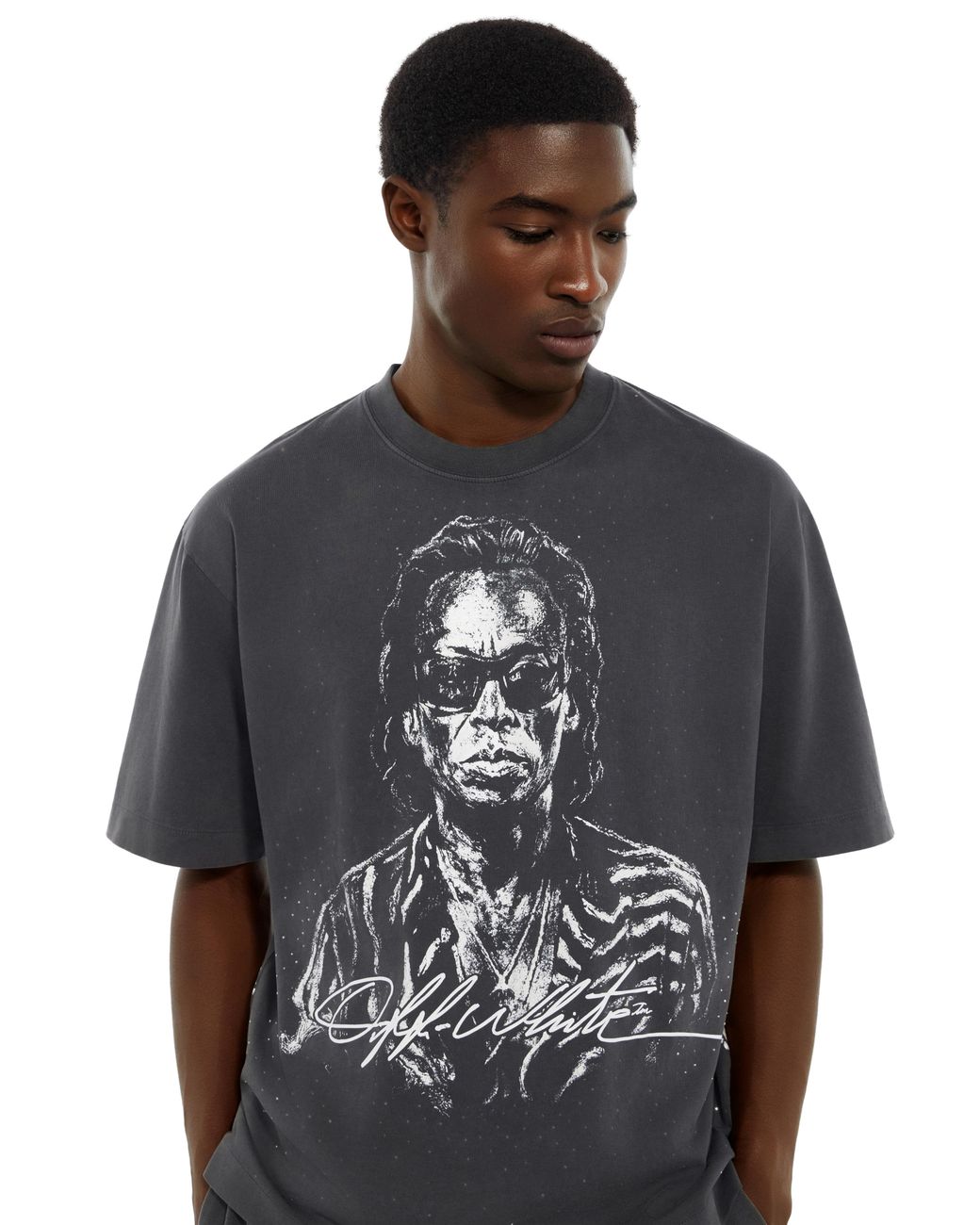 Off-White c/o Virgil Abloh Black Miles Davis Stadium Skate T-Shirt for men
