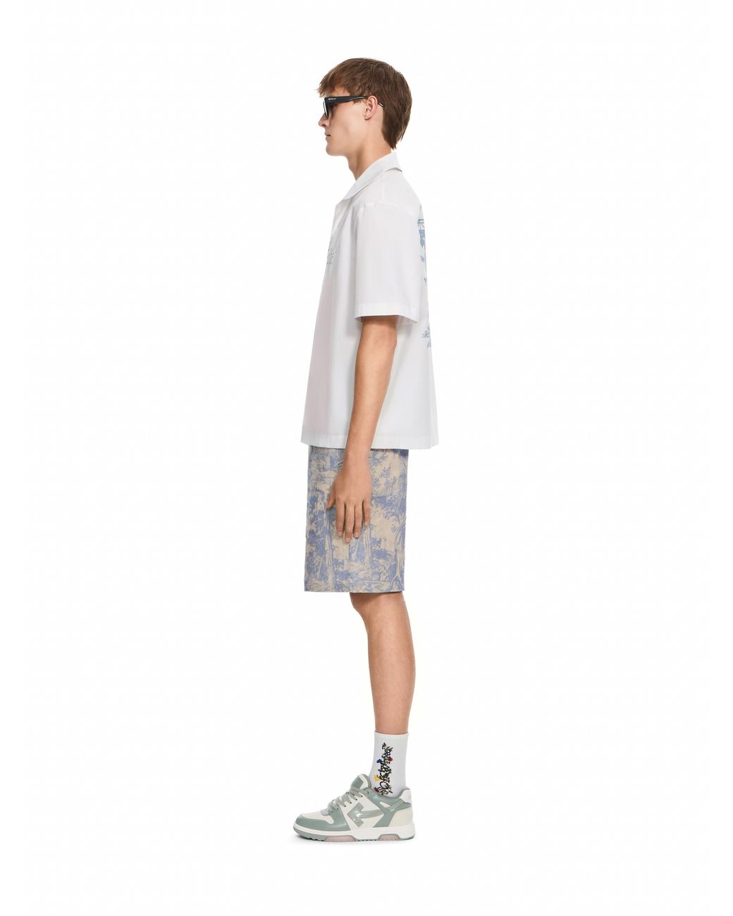Off-White c/o Virgil Abloh White City Nature Poplin Bowling Shirt for men