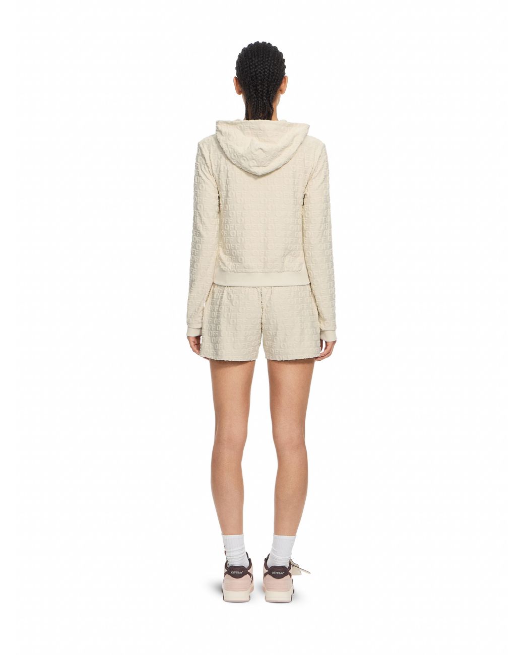 Off-White c/o Virgil Abloh White Terry Off Slim Zip-Up Hoodie