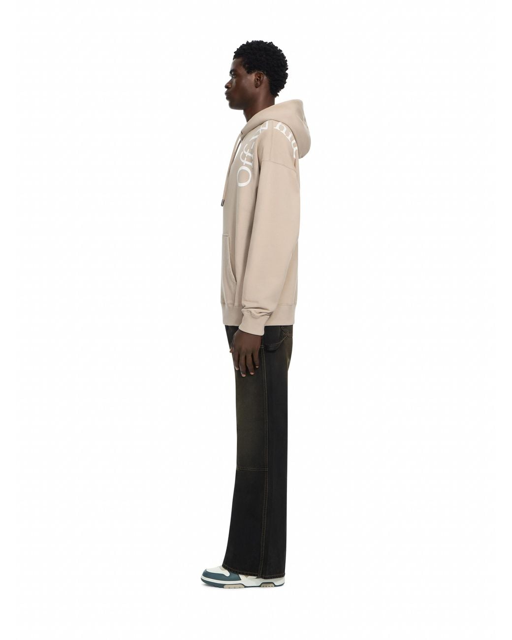 Off-White c/o Virgil Abloh Natural Vertical Bookish Skate Hoodie for men