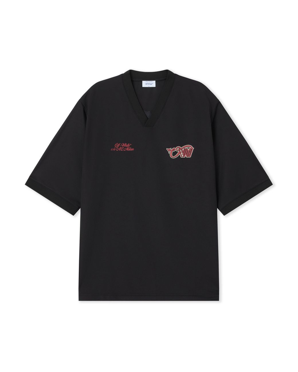 Off-White c/o Virgil Abloh Black Off- C/O Ac Milan Tech T-Shirt for men