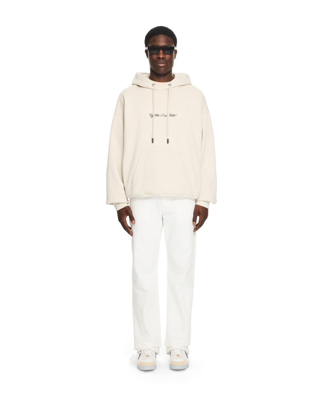 Off-White c/o Virgil Abloh White Script Arrow Diagonal Skate Hoodie for men