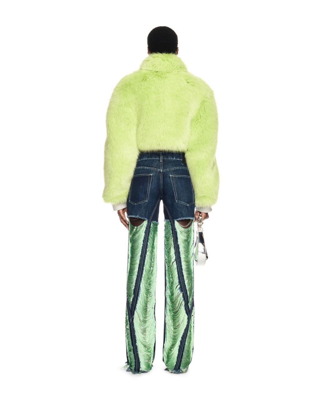 Off-White c/o Virgil Abloh Green Shredded Denim Pants