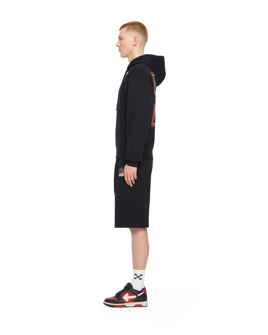 Off-White c/o Virgil Abloh Black Off- C/O Ac Milan Skate Sweatshorts for men