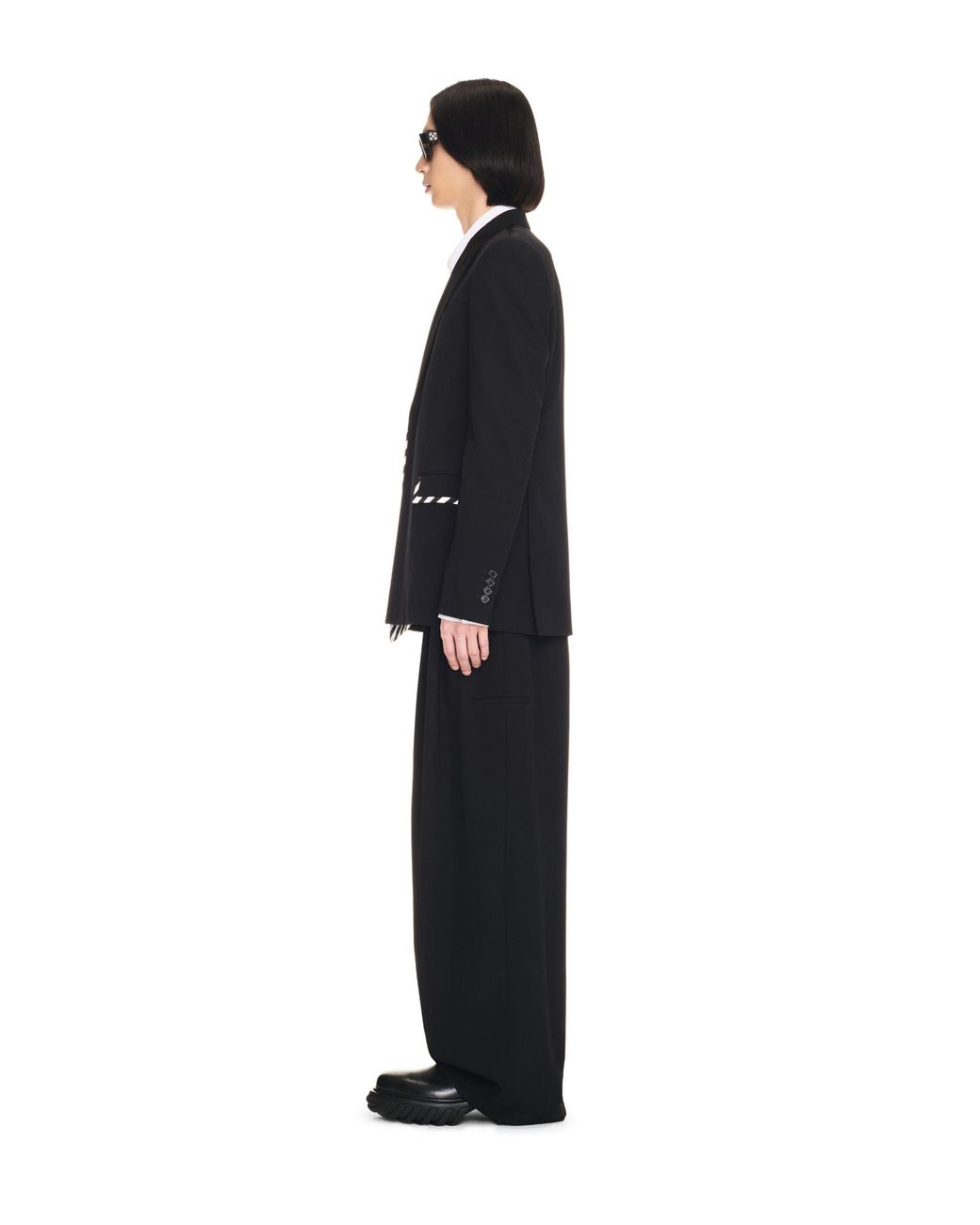 Off-White c/o Virgil Abloh Black Origami Wool Db Jkt for men