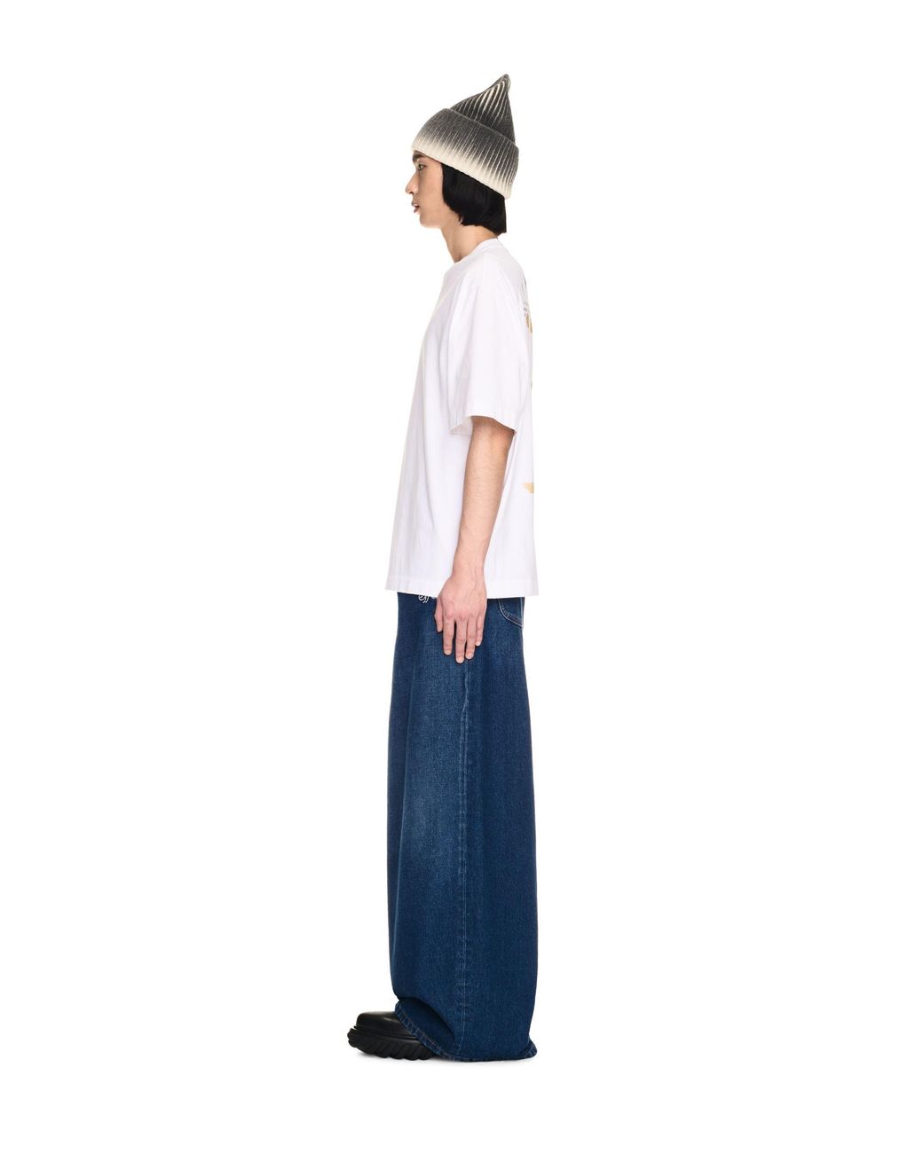 Off-White c/o Virgil Abloh Blue Script Wide Jeans for men