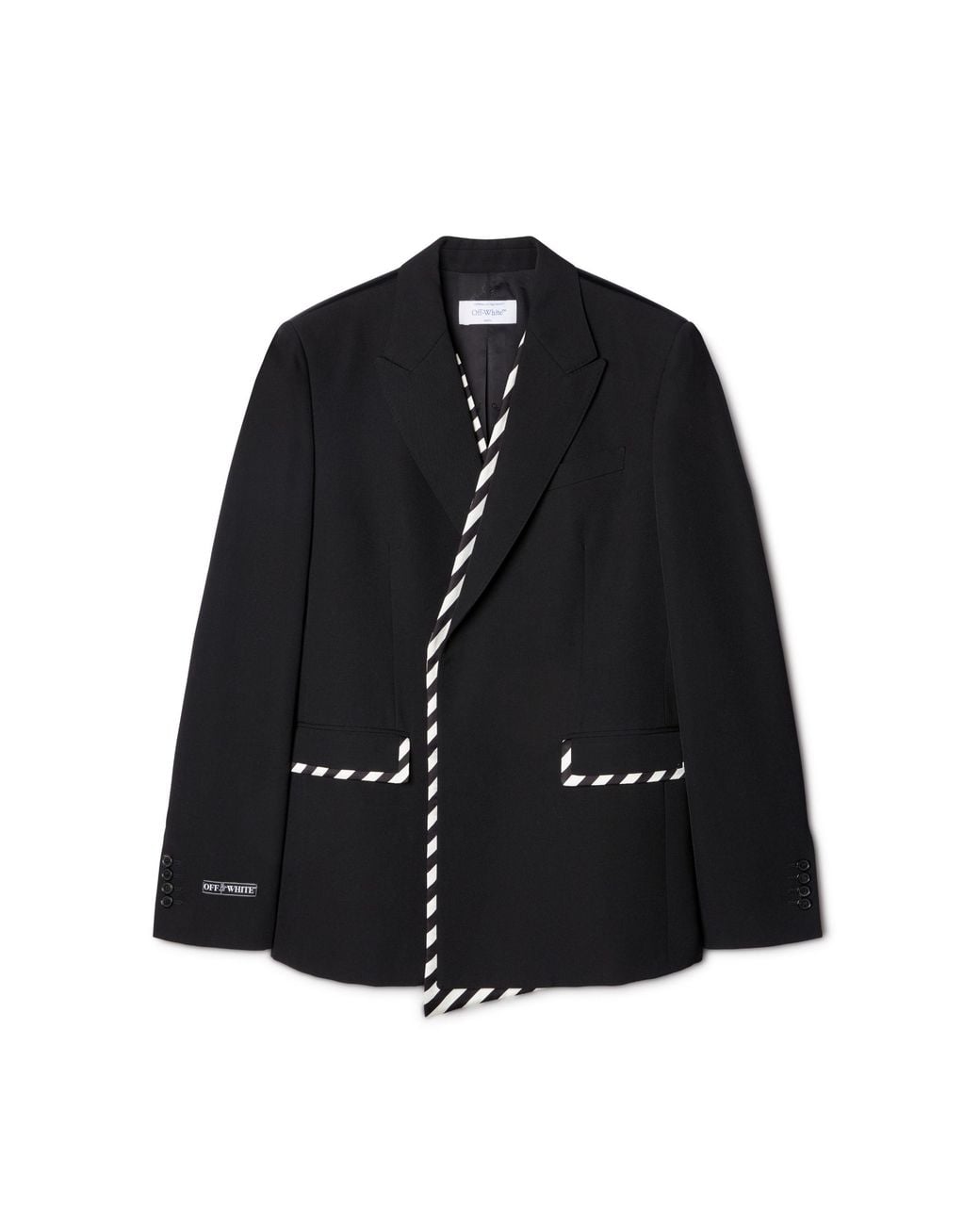 Off-White c/o Virgil Abloh Black Origami Wool Db Jkt for men