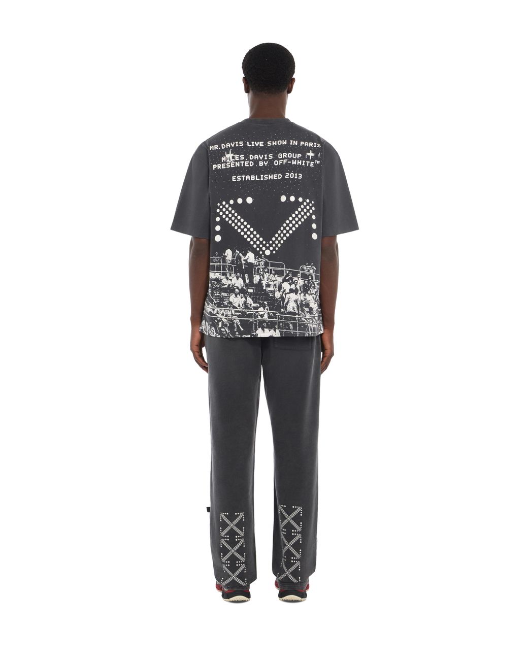 Off-White c/o Virgil Abloh Black Miles Davis Stadium Skate T-Shirt for men