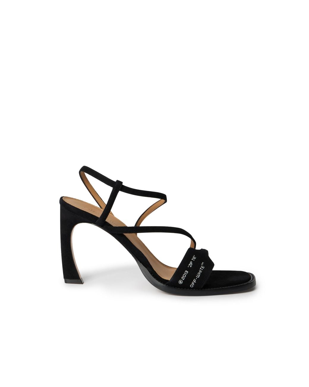 Off-White c/o Virgil Abloh Brown Zip Tie Loop Sandals