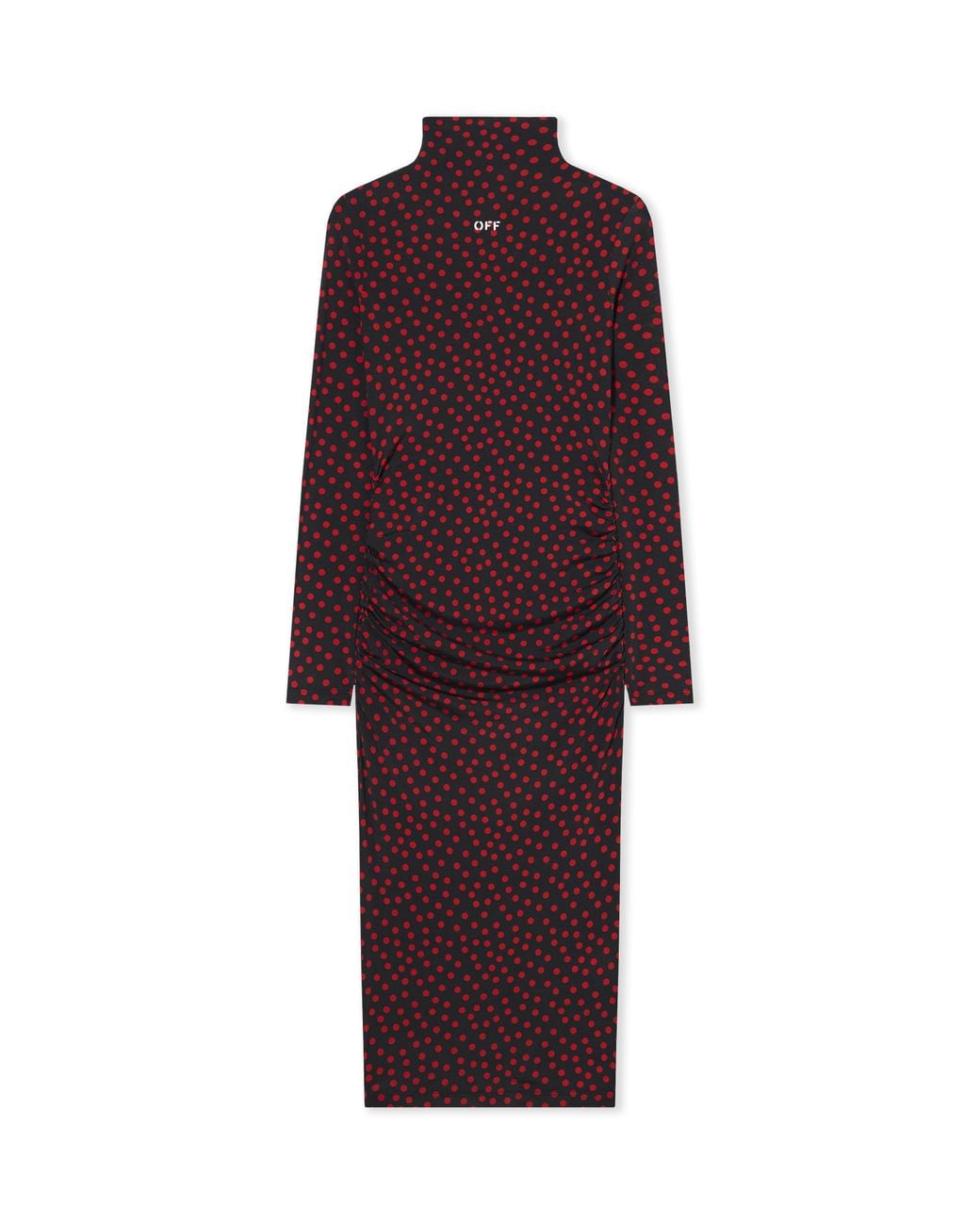 Off-White c/o Virgil Abloh Purple Off Stamp Dot Second Skin Midi Dress