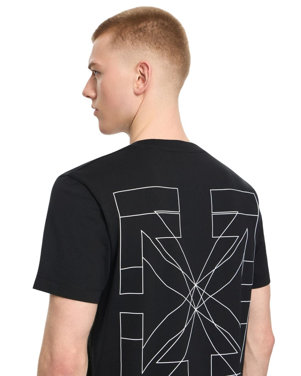 Off-White c/o Virgil Abloh Black Outline Double Arrow Slim T-Shirt for men
